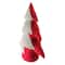 15" Red & White Contemporary Christmas Tree Tabletop Décor